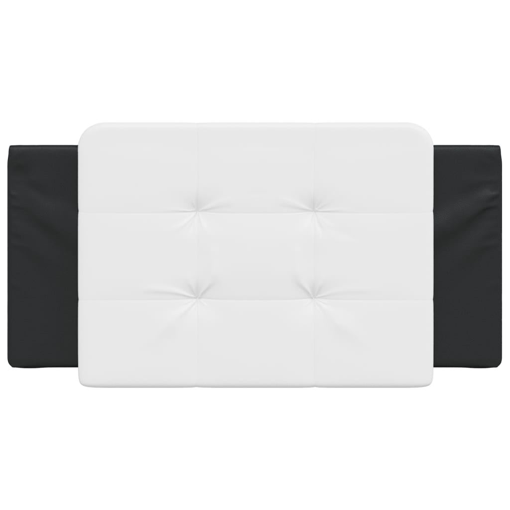 vidaXL Coussin de tête de lit noir et blanc 100 cm similicuir