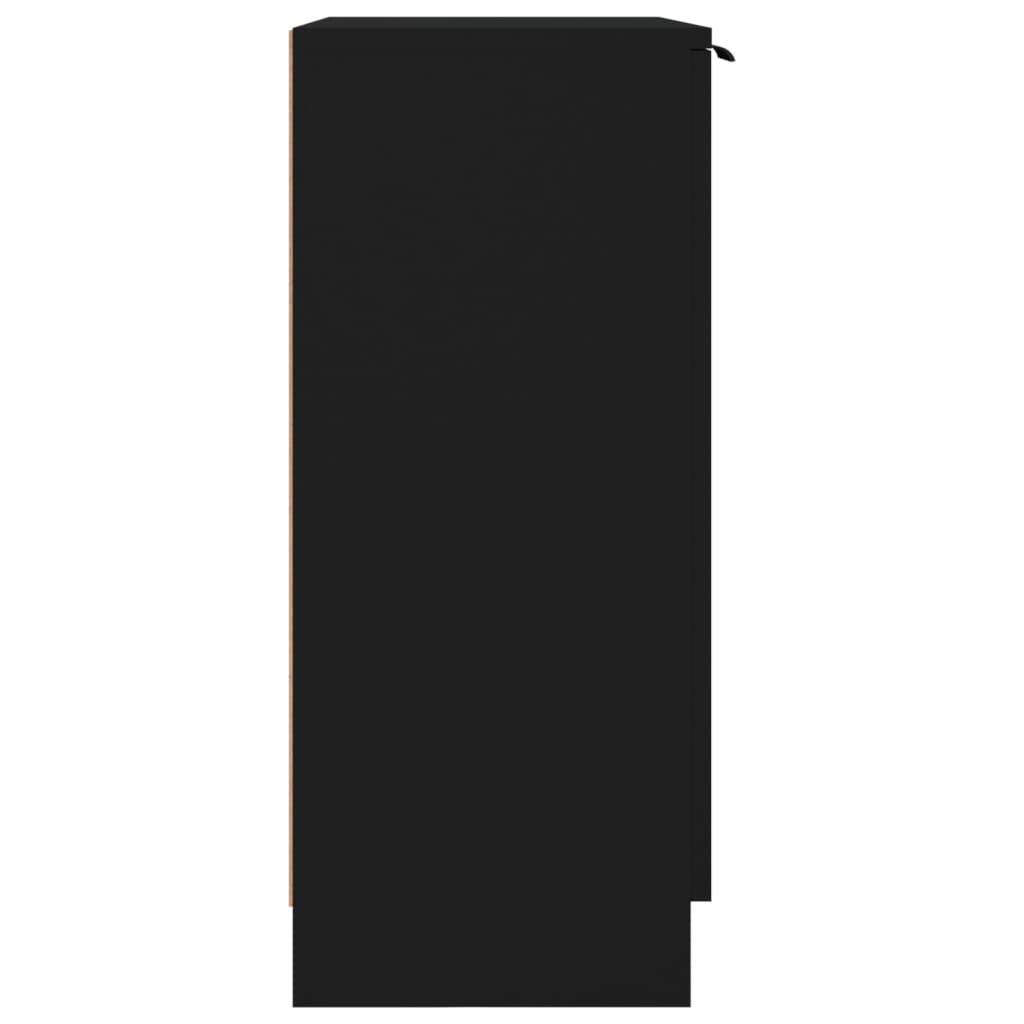 vidaXL Buffet noir 60x30x70 cm bois d'ingénierie