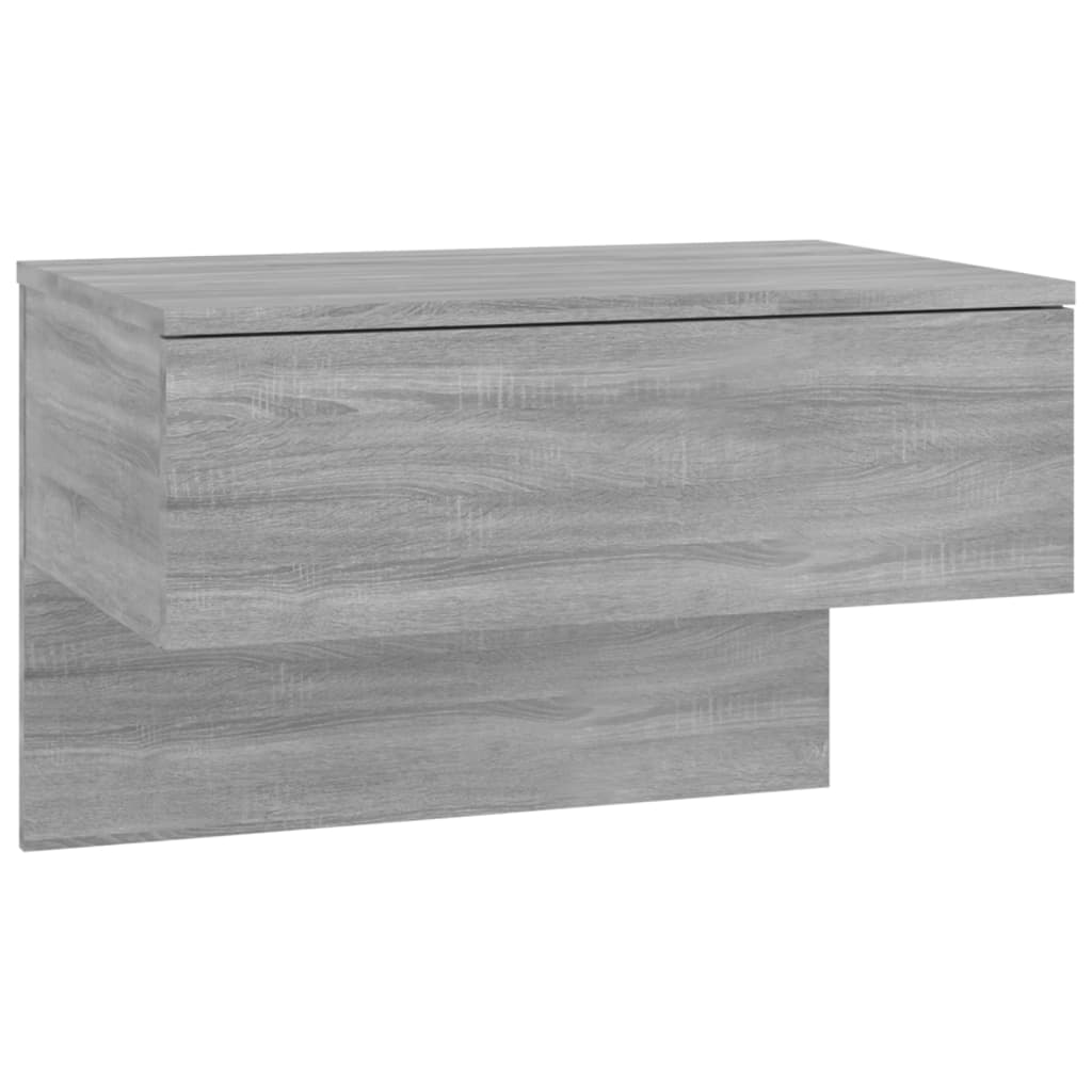 vidaXL Tables de chevet murales 2 pcs Sonoma gris