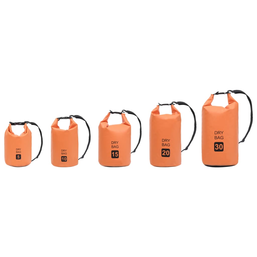 vidaXL Sac sec Orange 20 L PVC