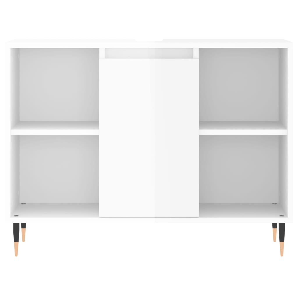 vidaXL Armoire de salle de bain blanc brillant 80x33x60 cm