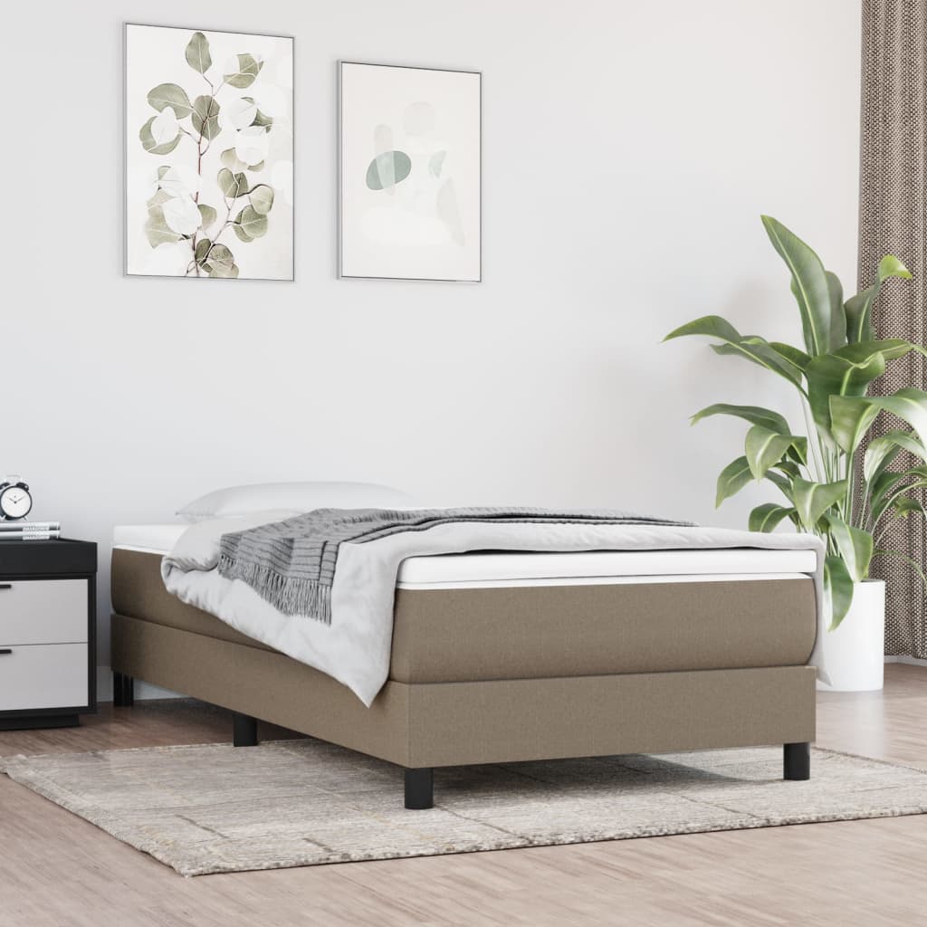 vidaXL Matelas de lit à ressorts ensachés Taupe 80x200x20 cm Tissu