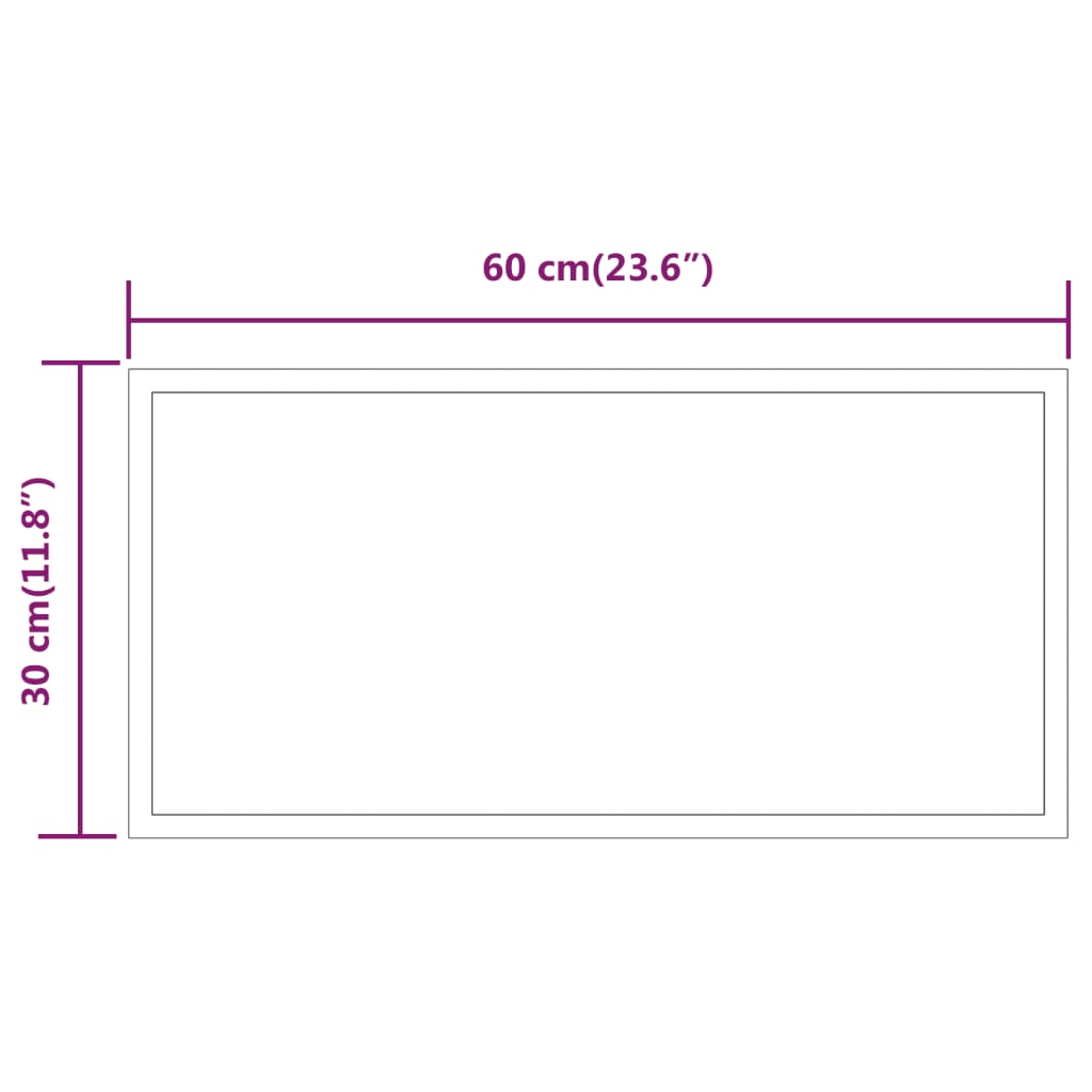 vidaXL Miroir de salle de bain à LED 30x60 cm