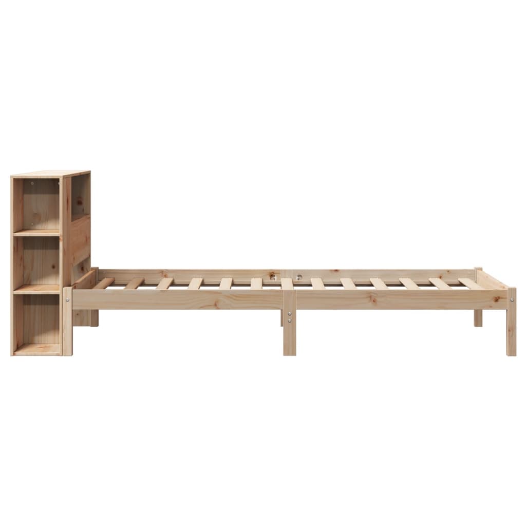 vidaXL Lit bibliothèque sans matelas 90x190 cm bois de pin massif