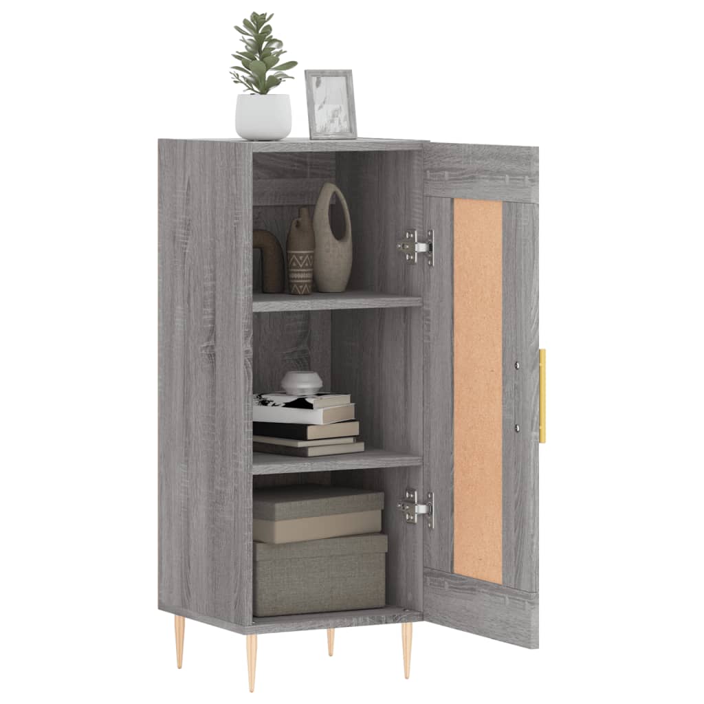 vidaXL Buffet Sonoma gris 34,5x34x90 cm Bois d'ingénierie