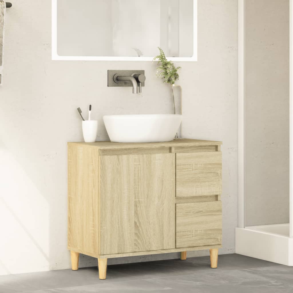 vidaXL Armoire salle de bain chêne sonoma 65x33x60 cm