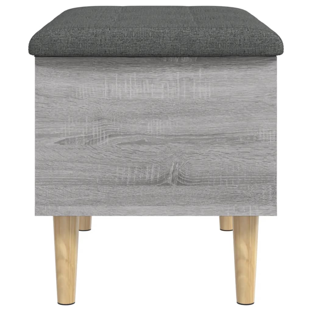 vidaXL Banc de rangement sonoma gris 62x42x46 cm bois d'ingénierie