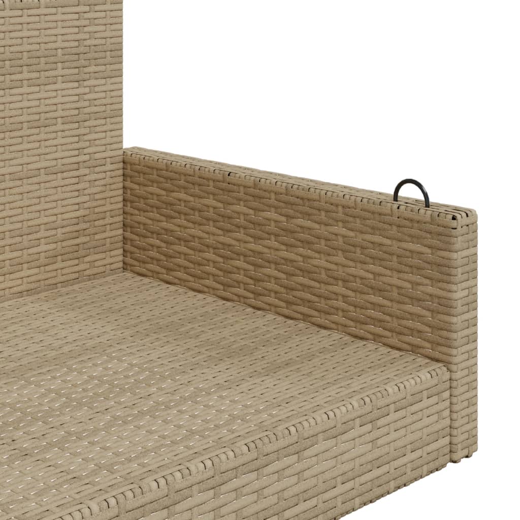 vidaXL Balancelle beige 119x56x48 cm résine tressée