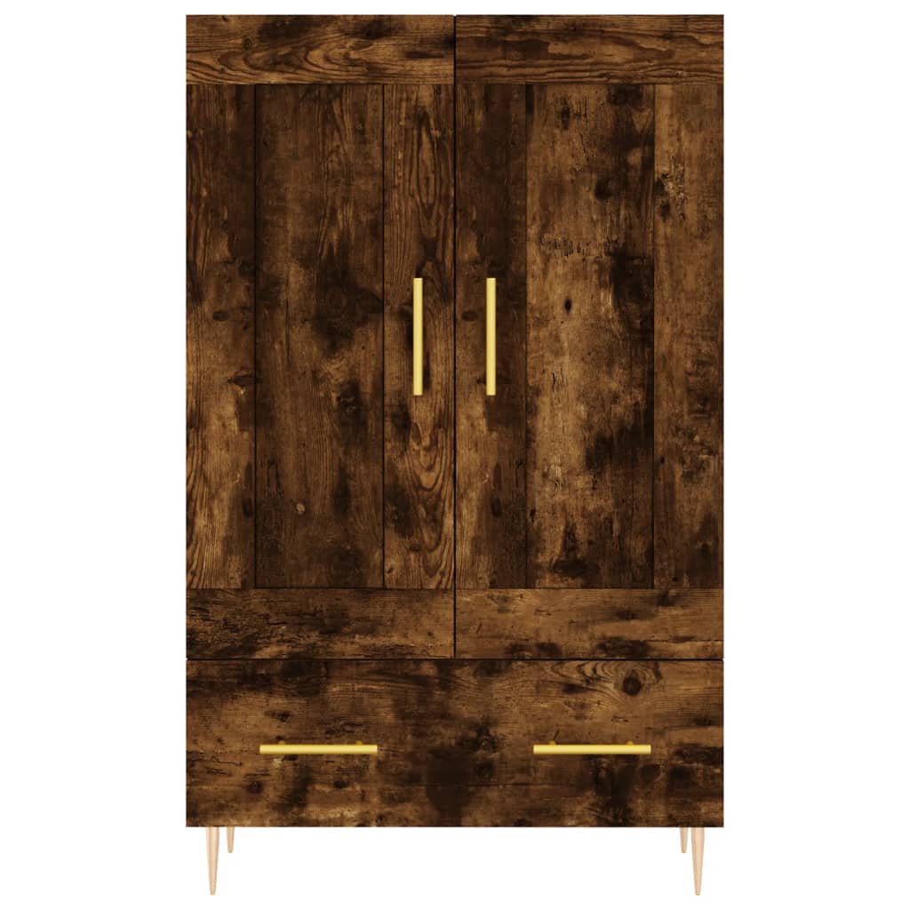 vidaXL Buffet haut chêne fumé 69,5x31x115 cm bois d'ingénierie