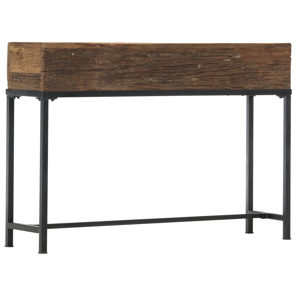 vidaXL Table console 120x30x80 cm bois de récupération massif