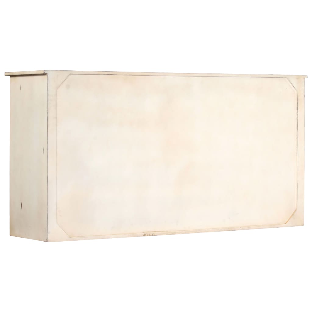 vidaXL Buffet Blanc 160 x 40 x 80 cm Bois de manguier massif