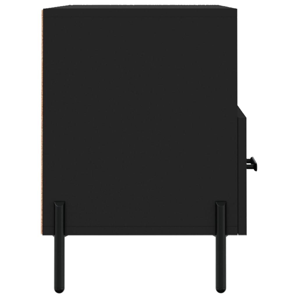 vidaXL Meuble TV Noir 80x36x50 cm Bois d'ingénierie