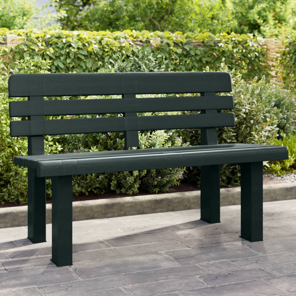 vidaXL Banc de jardin vert 110x52x71 cm polypropylène