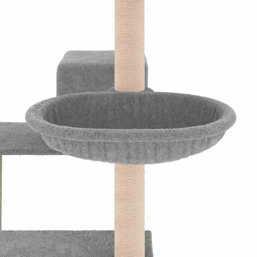 vidaXL Arbre à chat avec griffoirs en sisal gris clair 82,5 cm