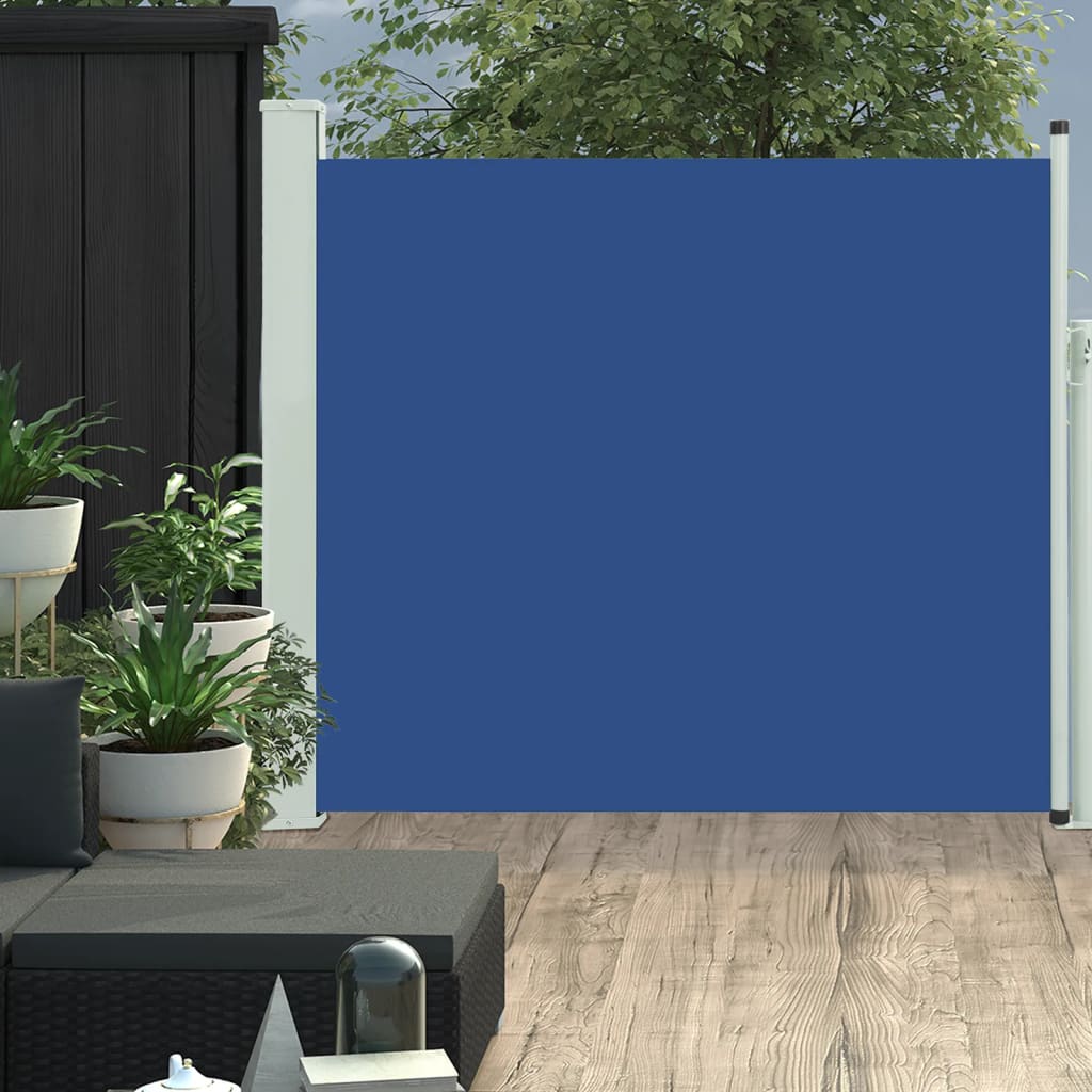 vidaXL Auvent latéral rétractable de patio 100x300 cm Bleu