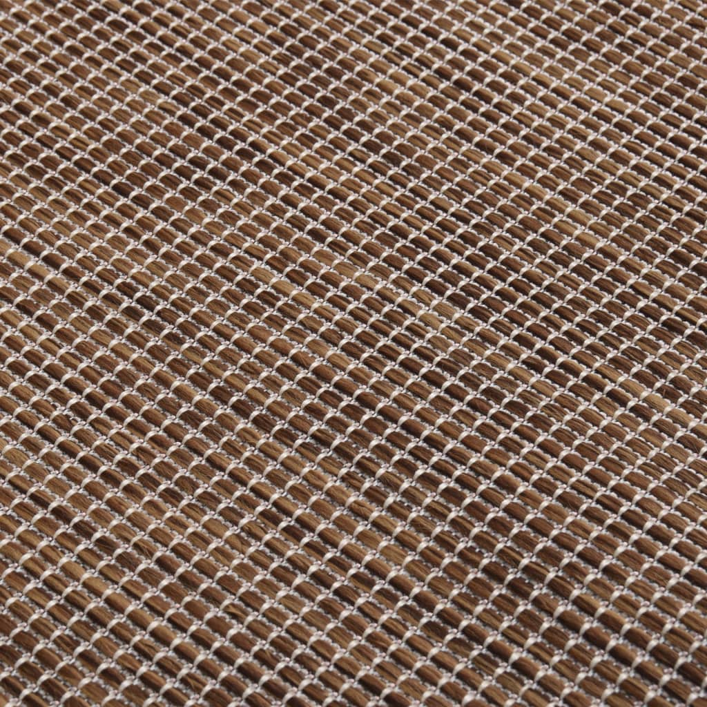 vidaXL Tapis à tissage plat d'extérieur 200x280 cm Marron