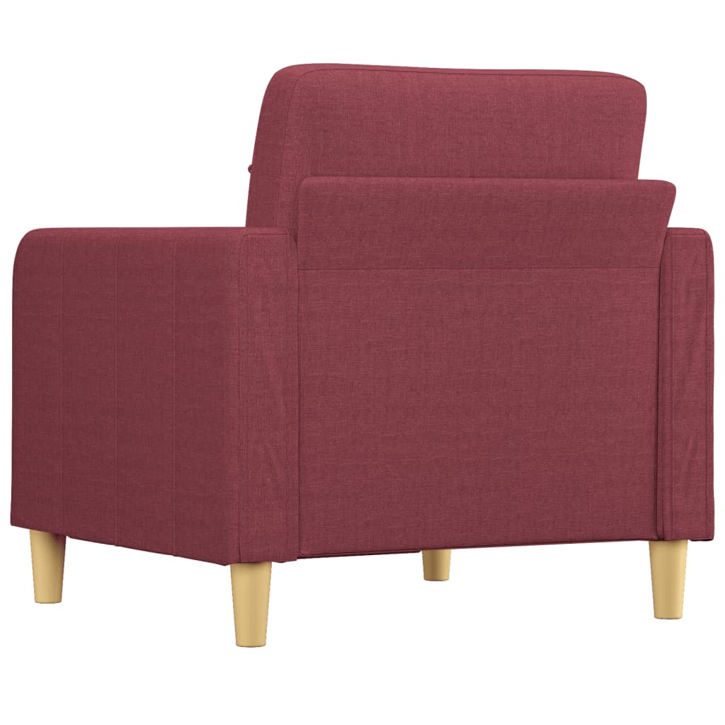 vidaXL Fauteuil Rouge bordeaux 60 cm Tissu