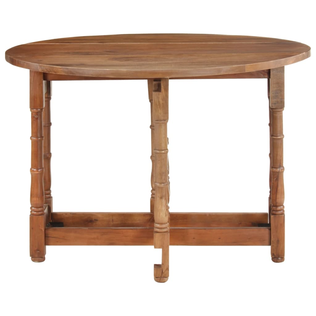 vidaXL Table à manger Rond 110x76 cm Bois de manguier massif