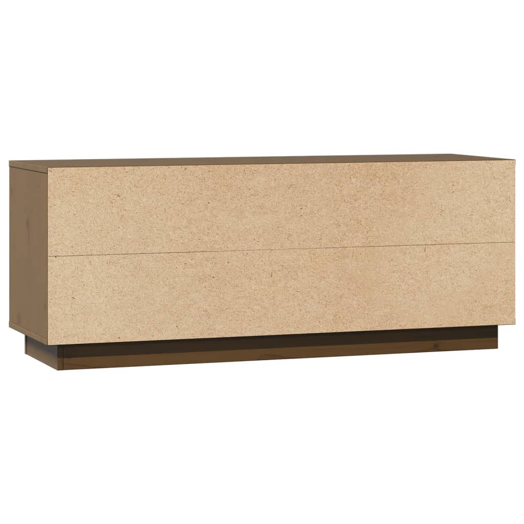 vidaXL Meuble TV Marron miel 110,5x35x44 cm Bois de pin massif