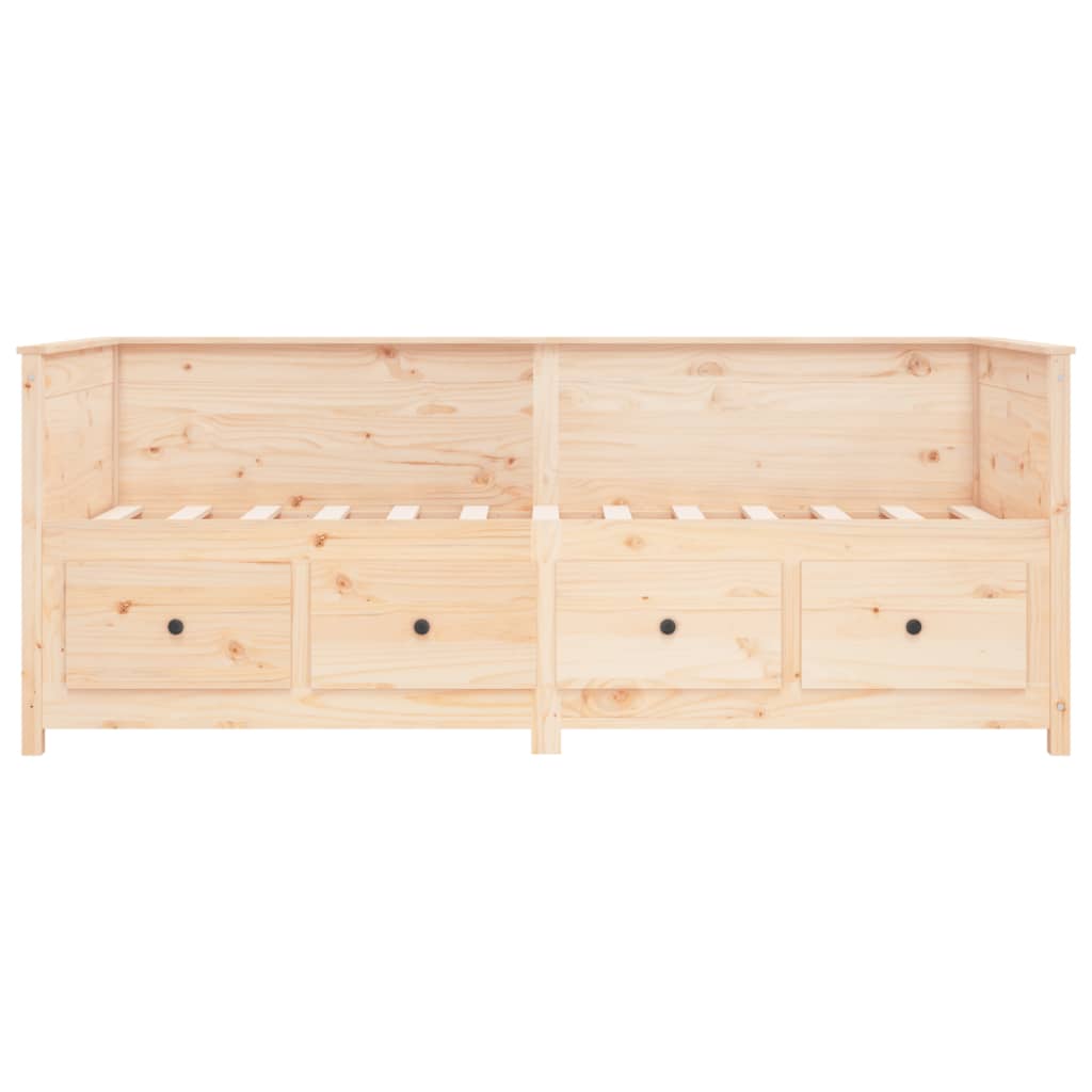 vidaXL Lit de jour sans matelas 90x200 cm bois de pin massif