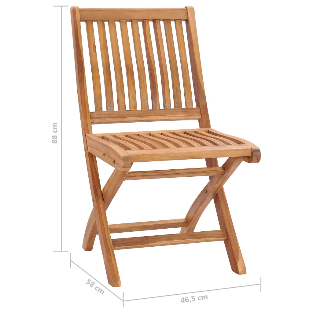 vidaXL Chaises de jardin lot de 2 et coussins vert Bois de teck massif