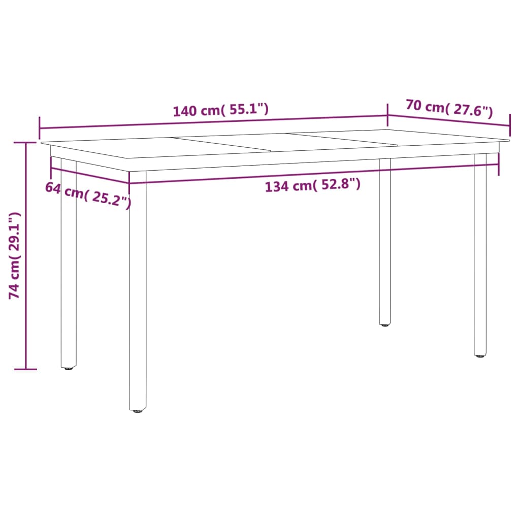 vidaXL Ensemble à manger de jardin 5 pcs Anthracite