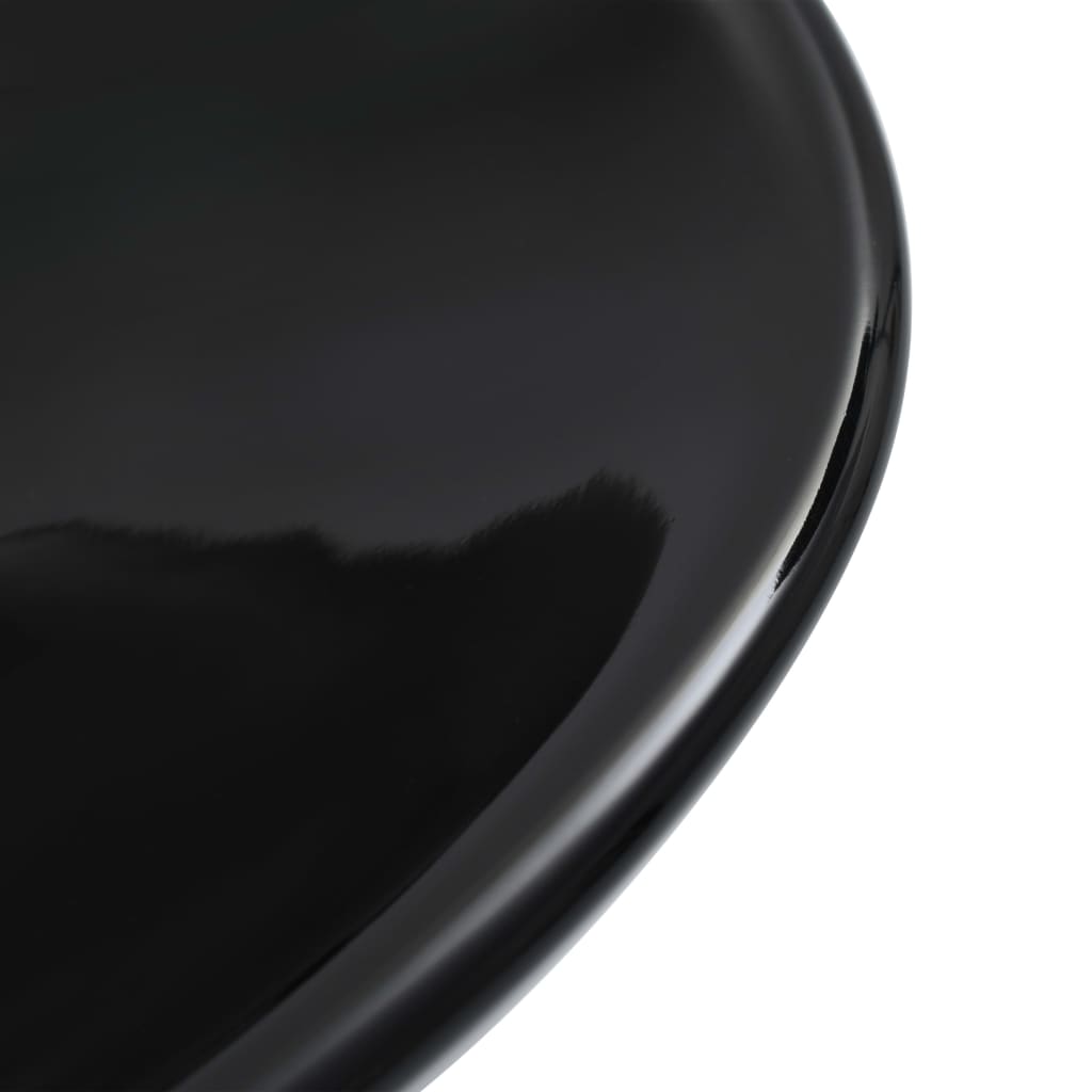 vidaXL Lavabo 58,5 x 39 x 14 cm Céramique Noir