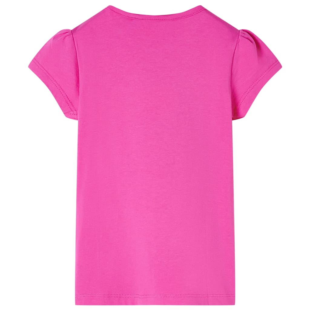 T-shirt pour enfants à mancherons rose foncé 92