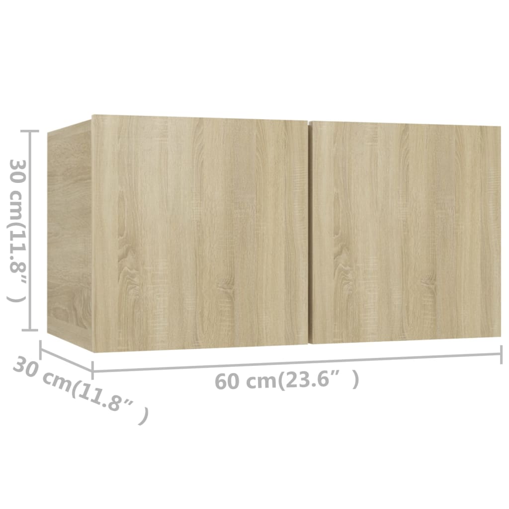 vidaXL Ensemble de meubles TV 7 pcs Chêne sonoma Bois d'ingénierie