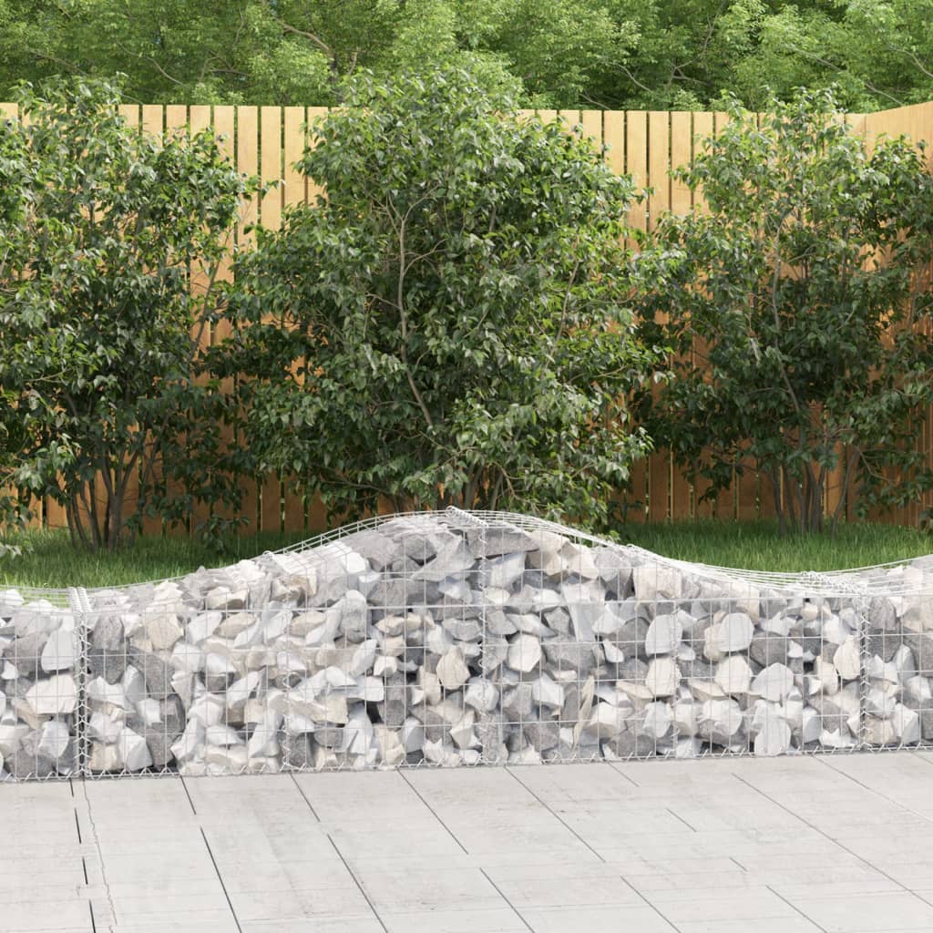 vidaXL Paniers à gabions arqués 8 pcs 200x50x40/60 cm fer galvanisé