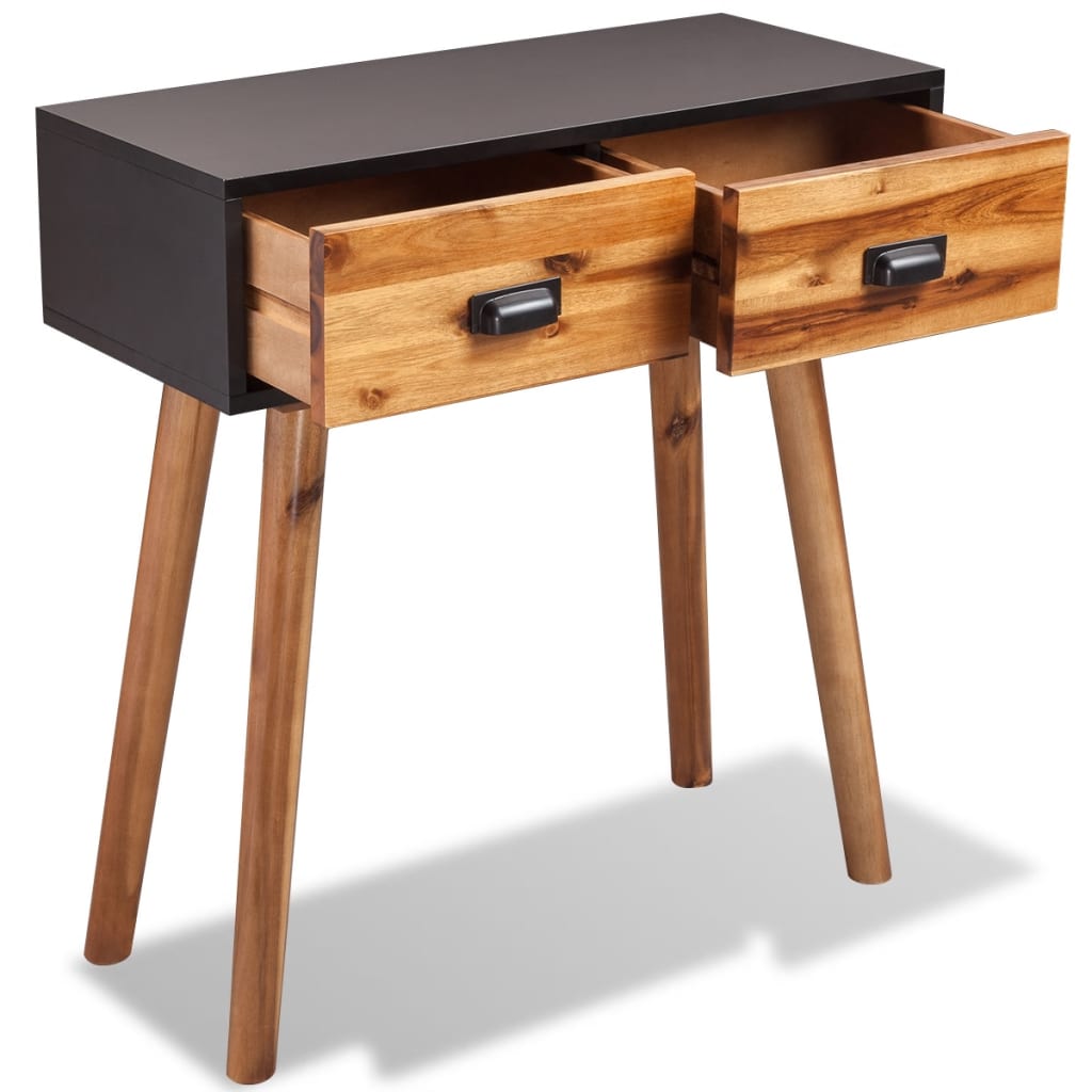 vidaXL Table console en bois massif d'acacia 70 x 30 x 75 cm
