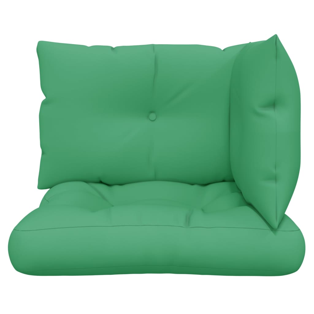 vidaXL Coussins de palette lot de 3 vert tissu