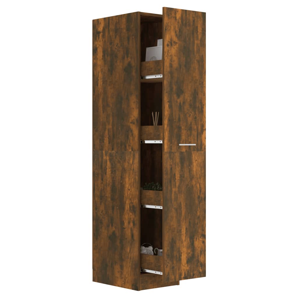 vidaXL Armoire apothicaire Chêne fumé 30x42,5x150 cm Bois d'ingénierie