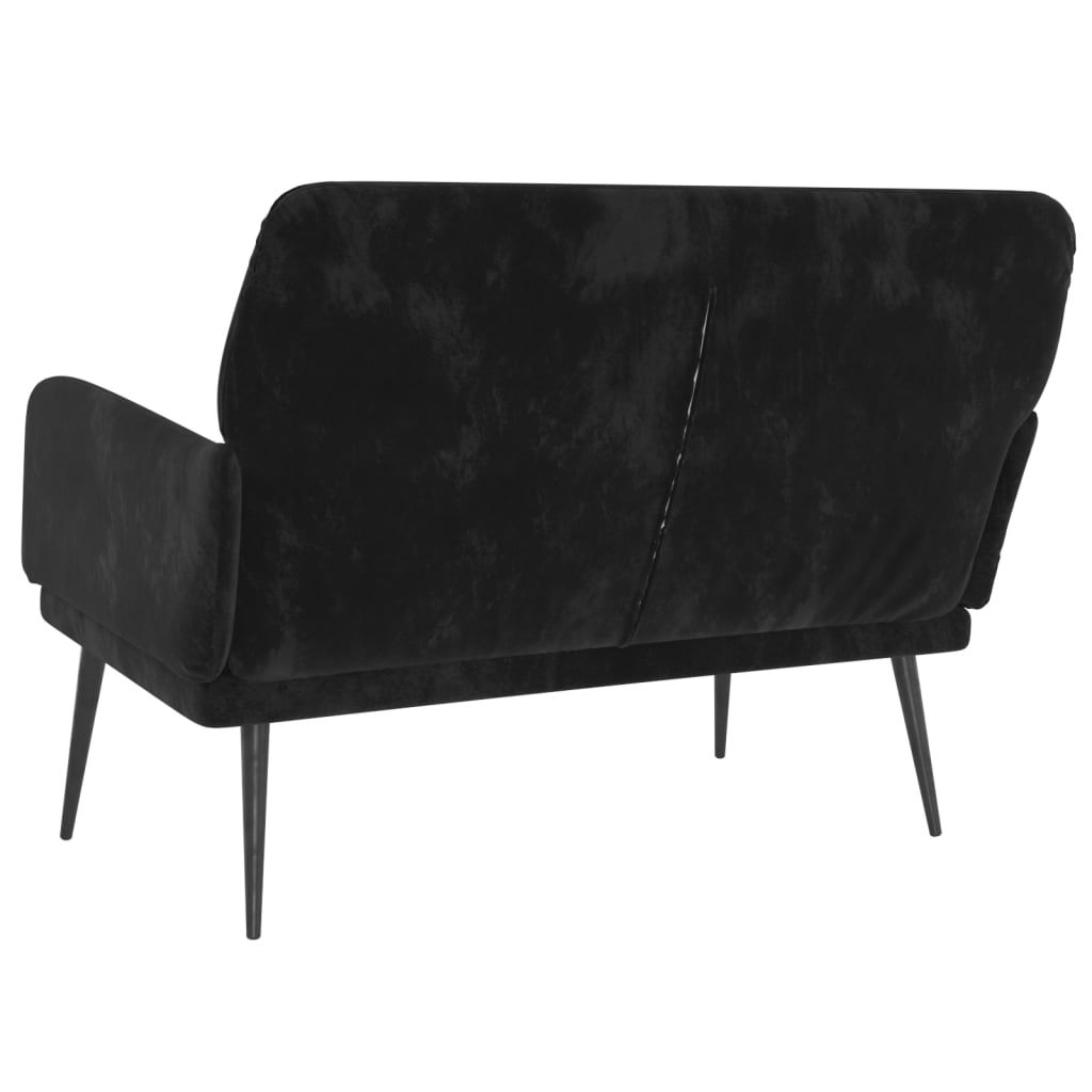 vidaXL Banc Noir 108x79x79 cm Velours