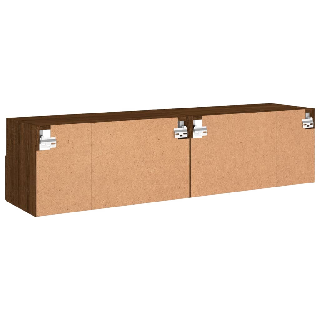 vidaXL Meubles TV muraux 2 pcs chêne marron 60x30x30cm bois ingénierie