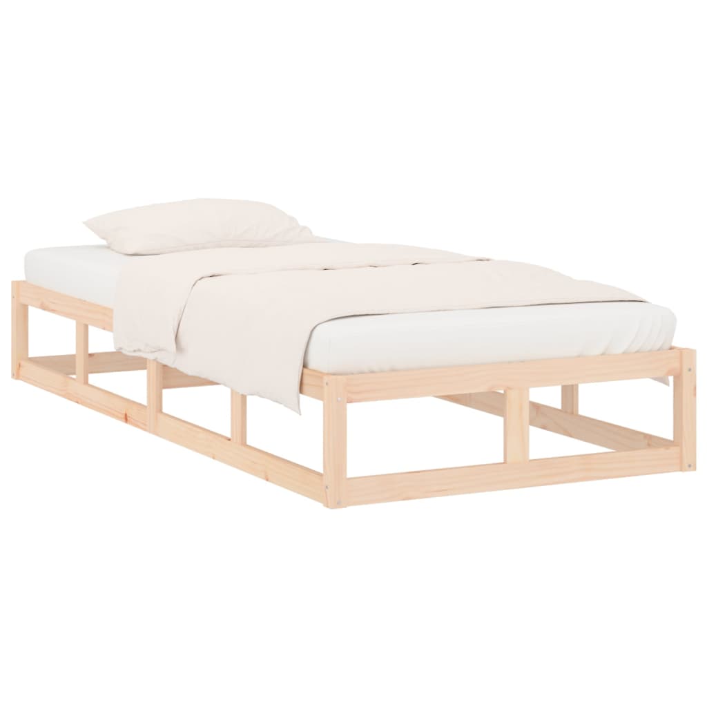 vidaXL Cadre de lit sans matelas 90x190 cm bois massif