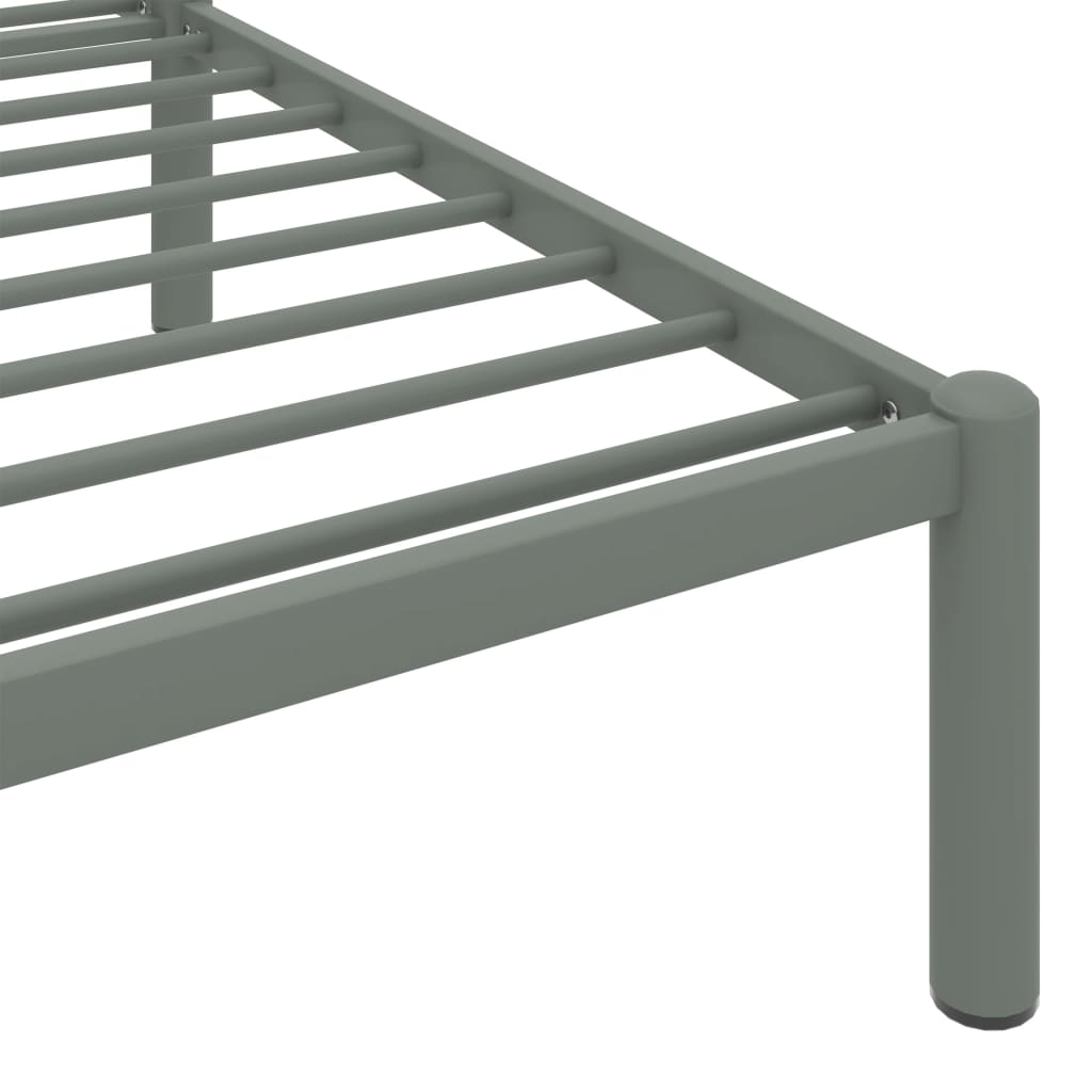 vidaXL Cadre de lit sans matelas gris métal 100x200 cm