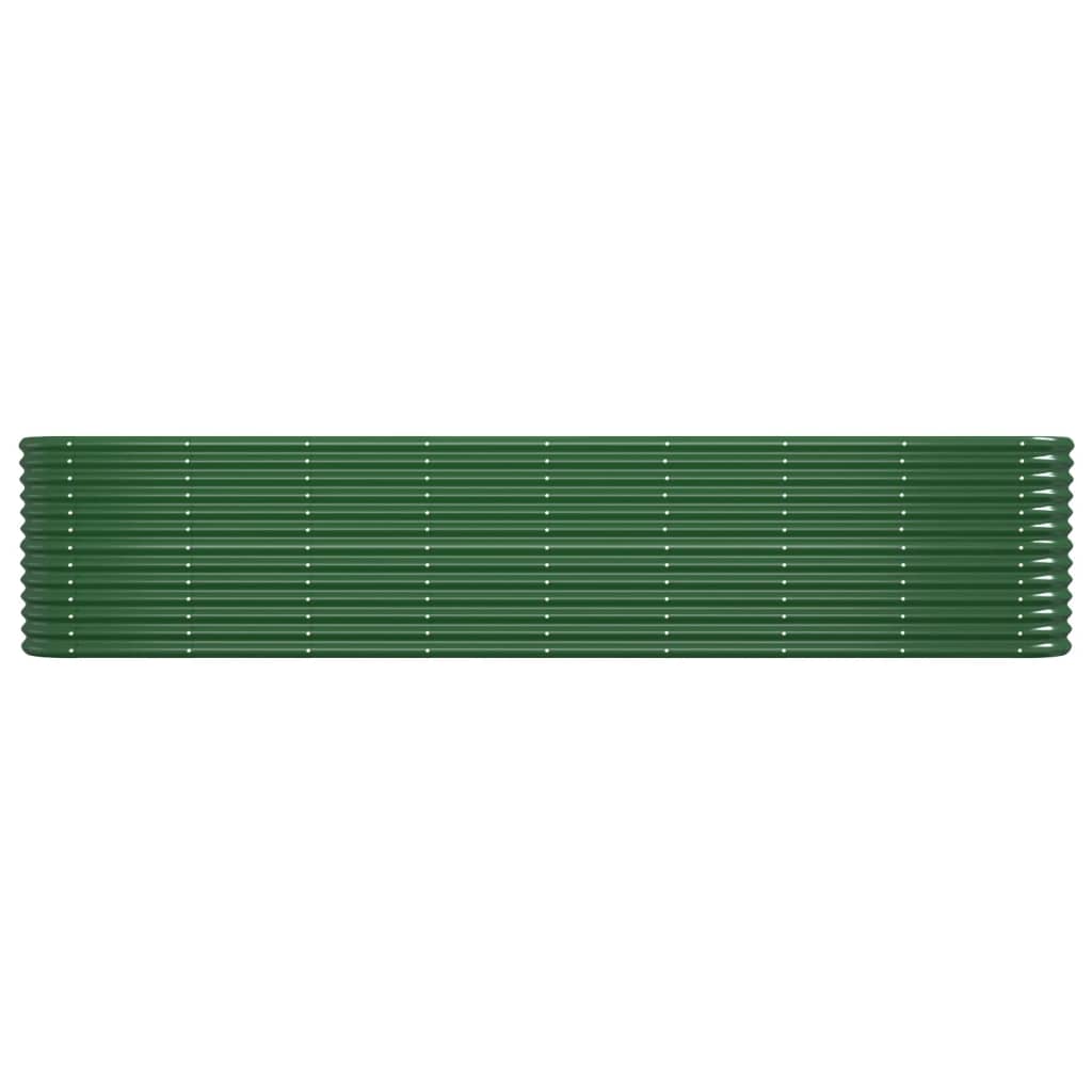 vidaXL Lit surélevé de jardin Acier enduit de poudre 332x40x68 cm Vert