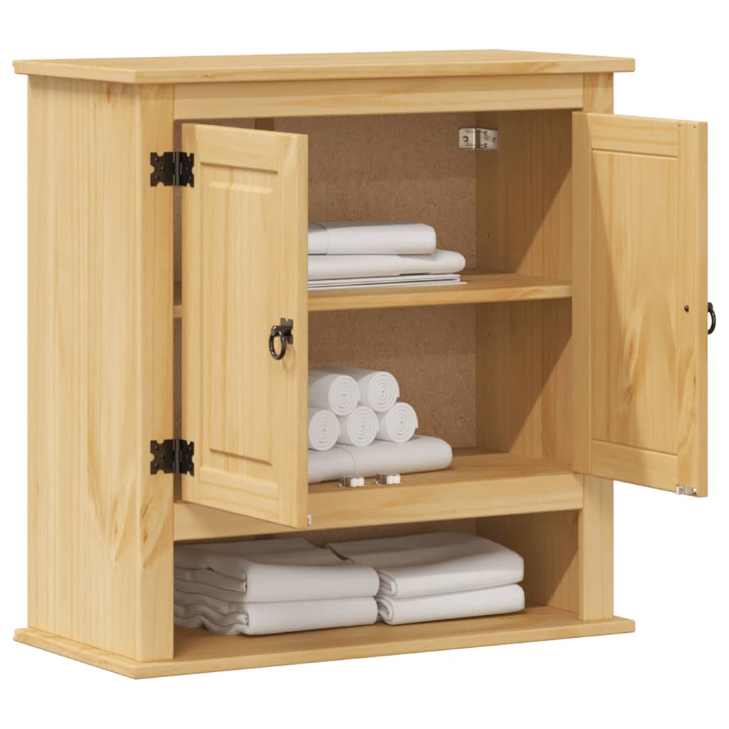 vidaXL Armoire murale de salle de bain Corona bois de pin massif