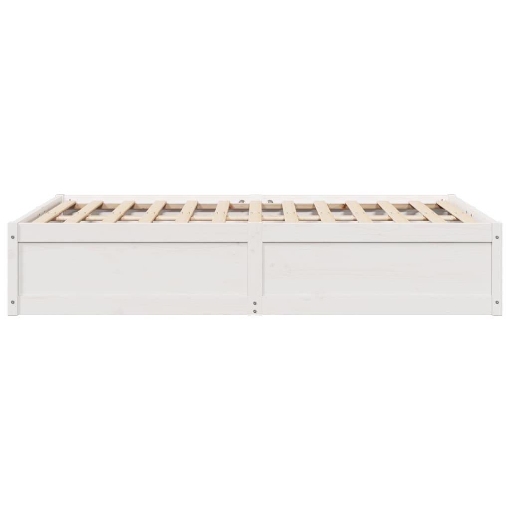 vidaXL Cadre de lit sans matelas blanc 120x190 cm bois de pin massif