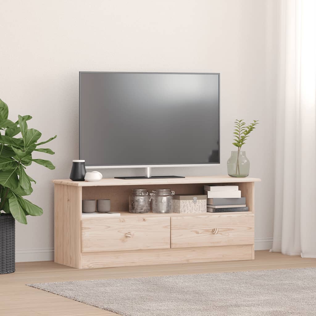 vidaXL Meuble TV avec tiroirs ALTA 100x35x41 cm bois massif de pin