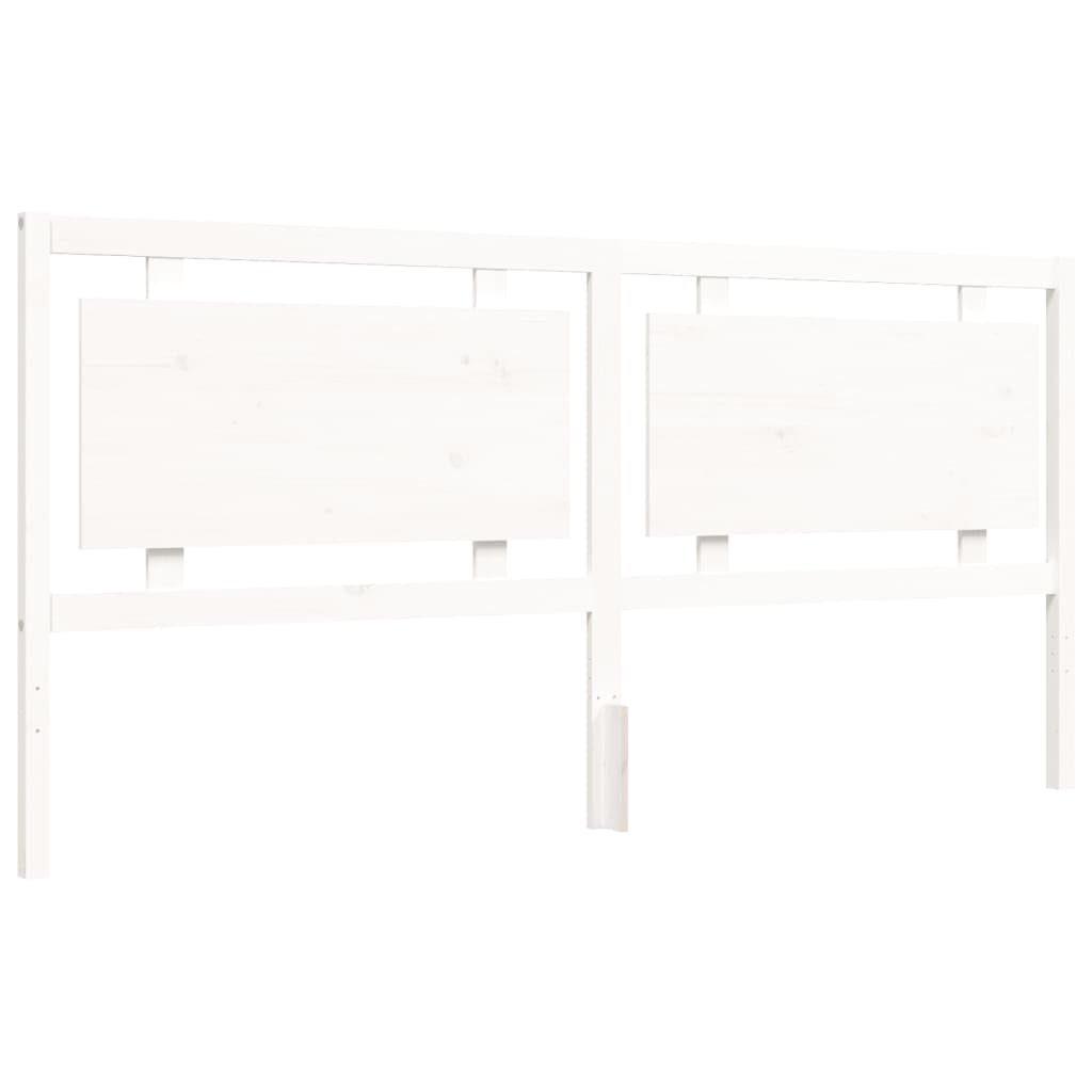 vidaXL Cadre de lit sans matelas blanc bois de pin massif