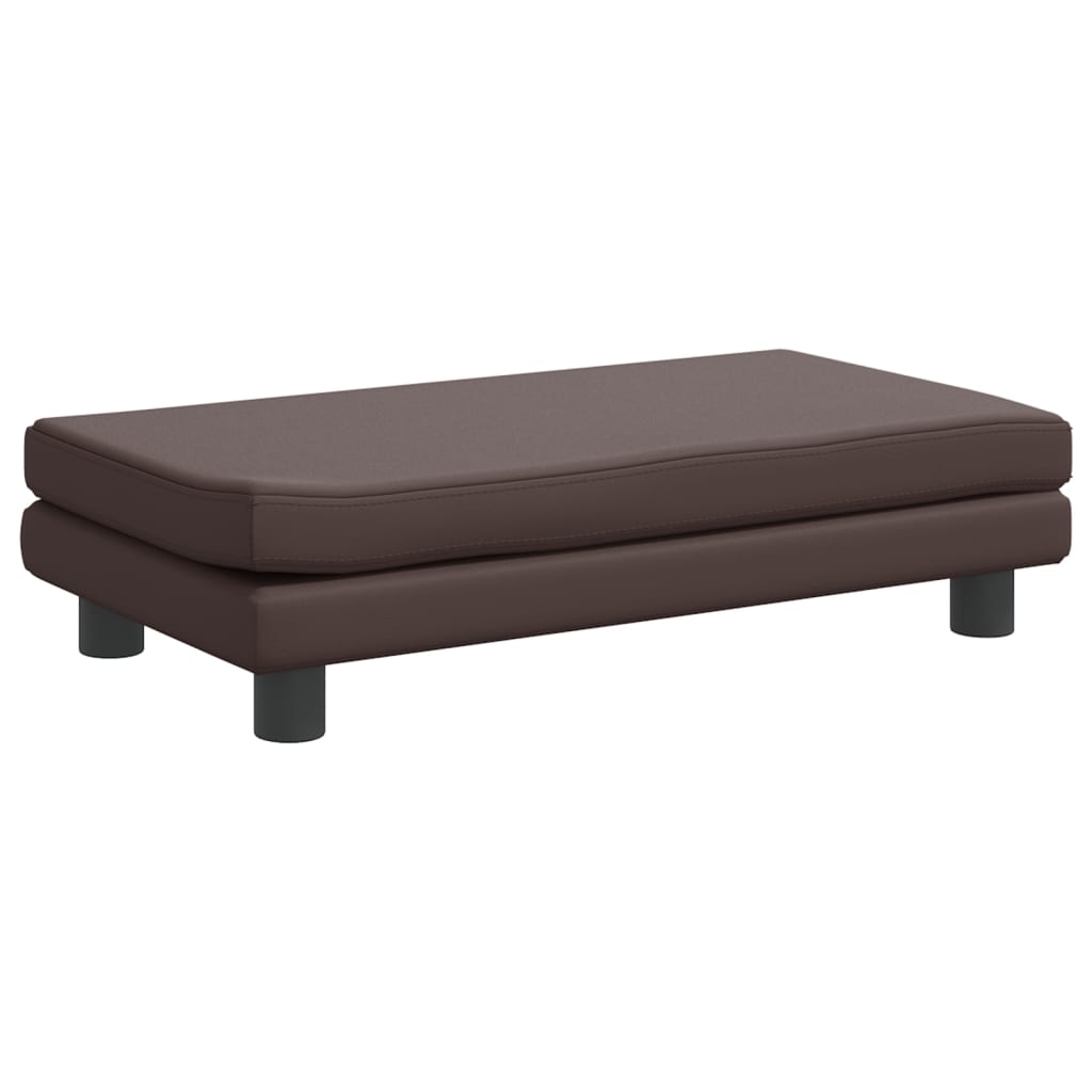 vidaXL Canapé avec repose-pied pour enfants marron 100x50x30 cm