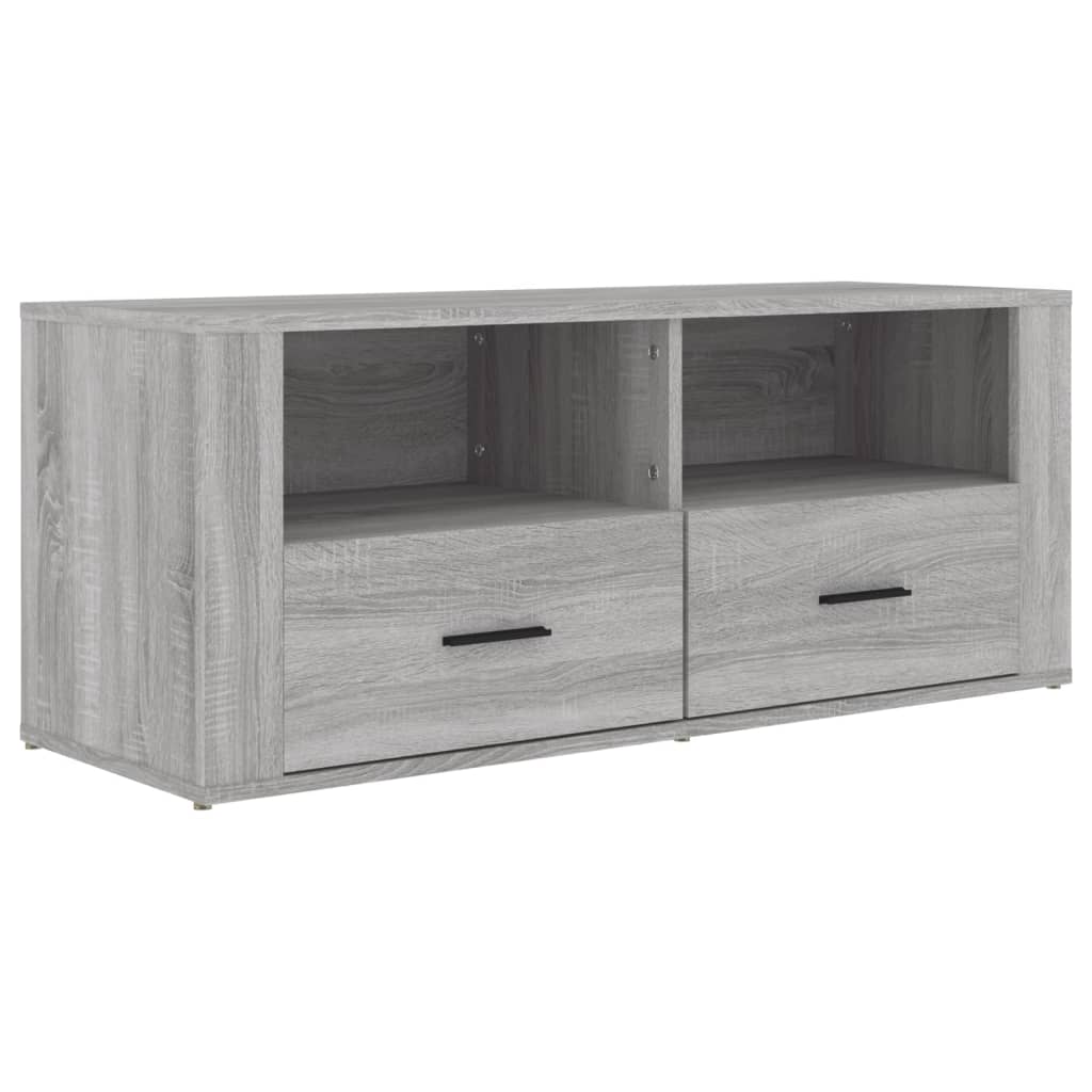 vidaXL Meuble TV Sonoma gris 100x35x40 cm Bois d'ingénierie