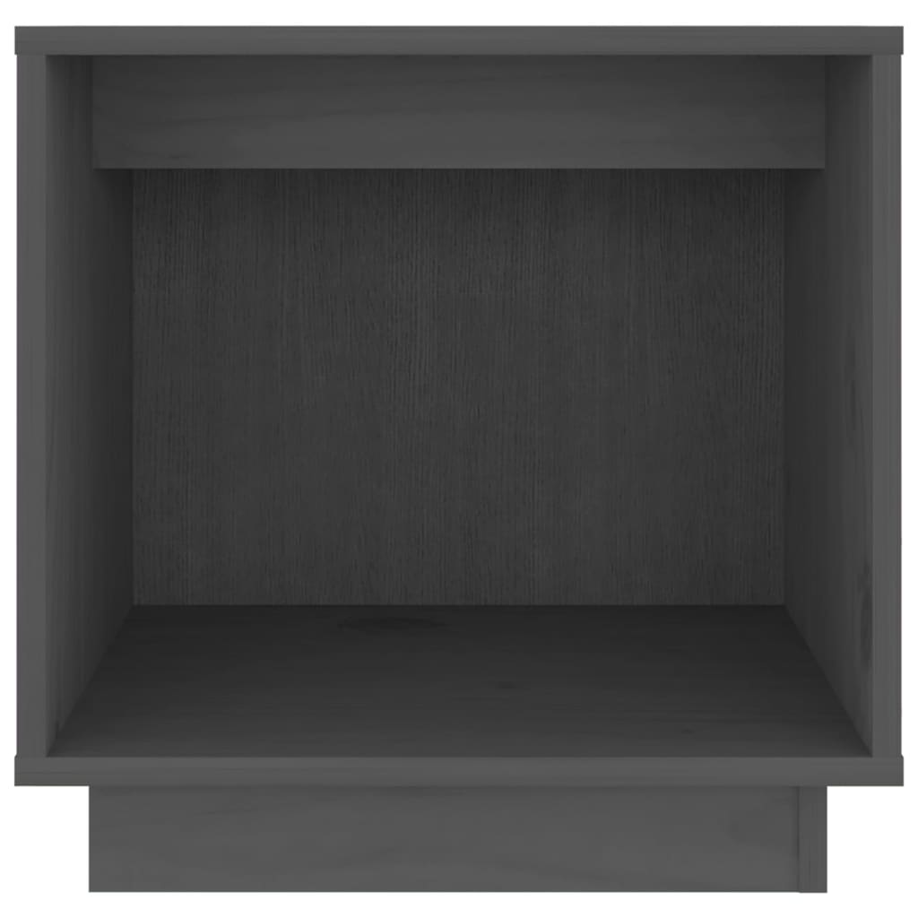 vidaXL Table de chevet Gris 40x30x40 cm Bois de pin solide