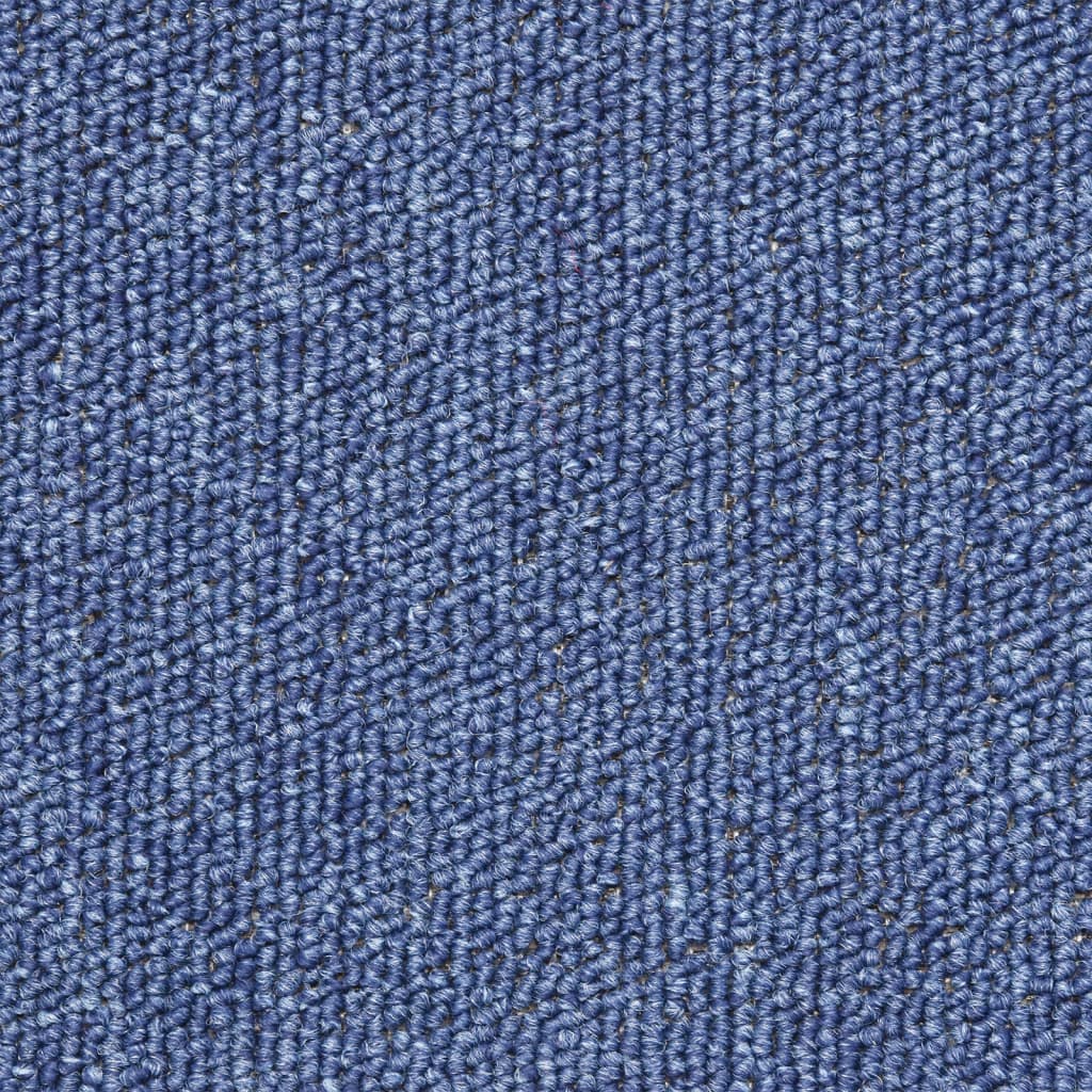 vidaXL Tapis d'escalier 15 pcs Bleu 56 x 17 x 3 cm