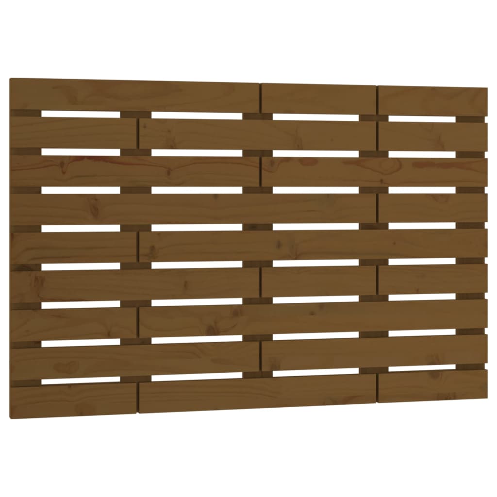 vidaXL Tête de lit murale Marron miel 106x3x63 cm Bois massif de pin