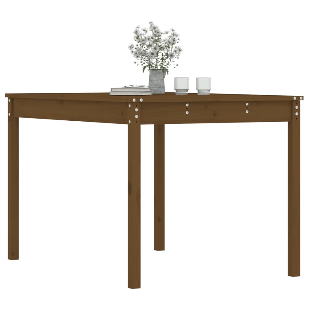 vidaXL Table de jardin marron miel 121x82,5x76 cm bois massif de pin