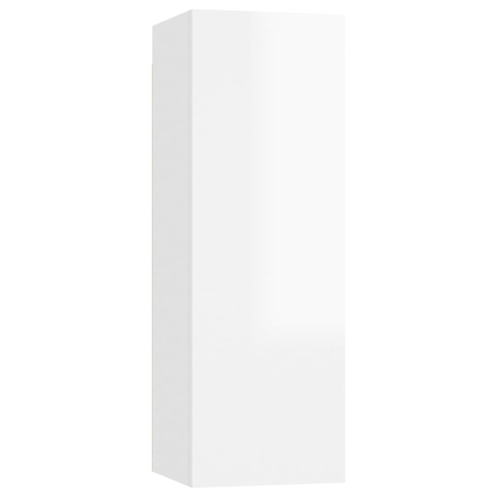 vidaXL Ensemble de meubles TV 5 pcs Blanc brillant Bois d'ingénierie