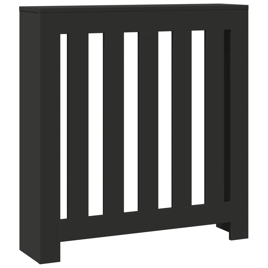 vidaXL Cache-radiateur noir 78x20x82 cm bois d'ingénierie